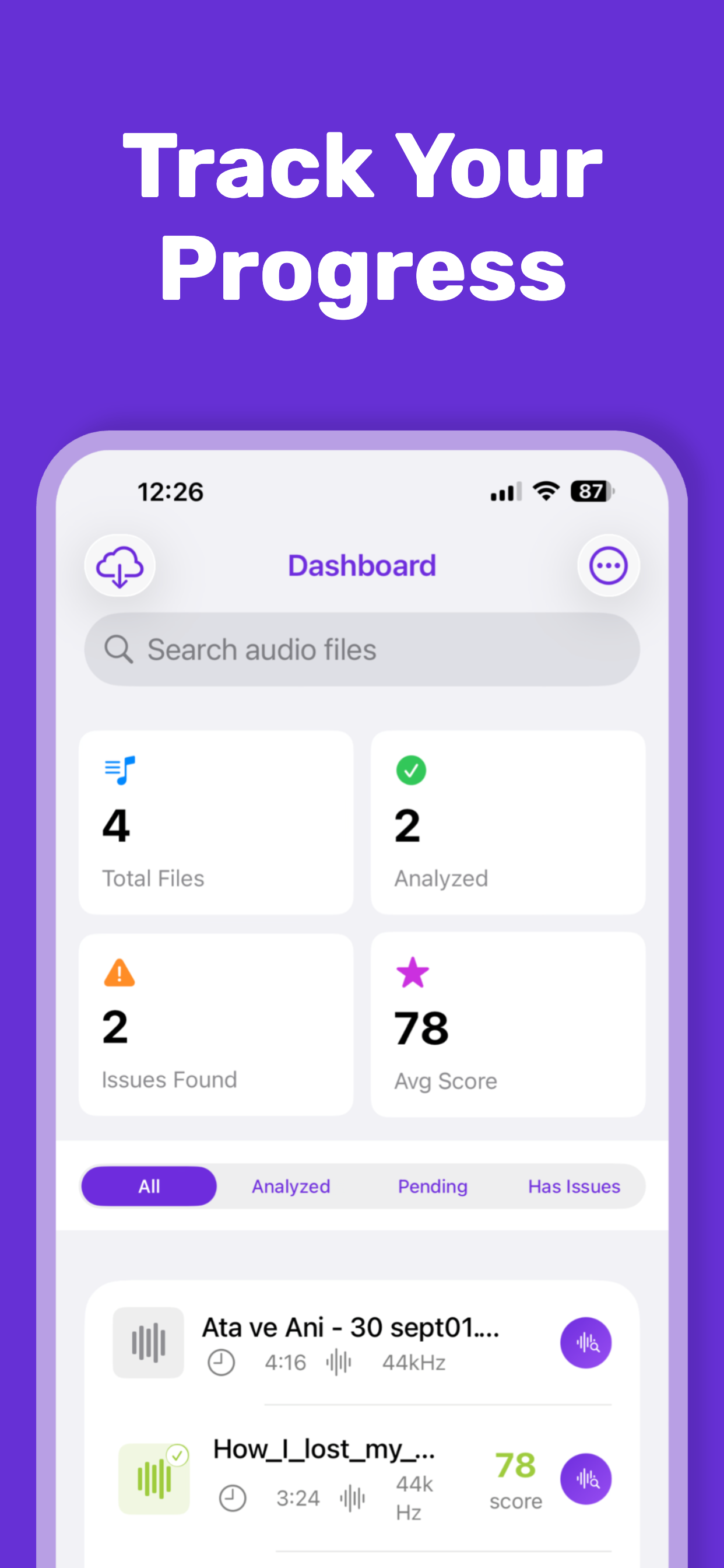 Dashboard - iOS