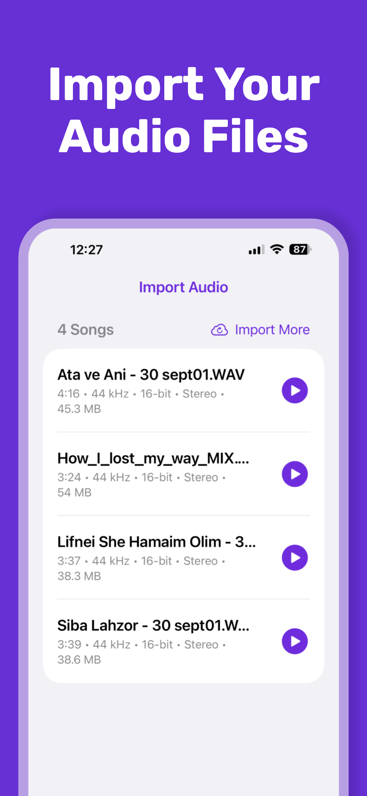 Import Audio - iOS